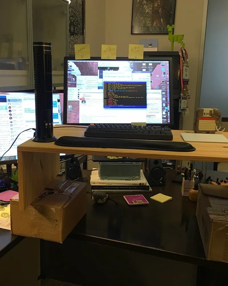 Illustrative photo of standing desk, not the exact FlexiSpot M7 Standing Desk Converter
