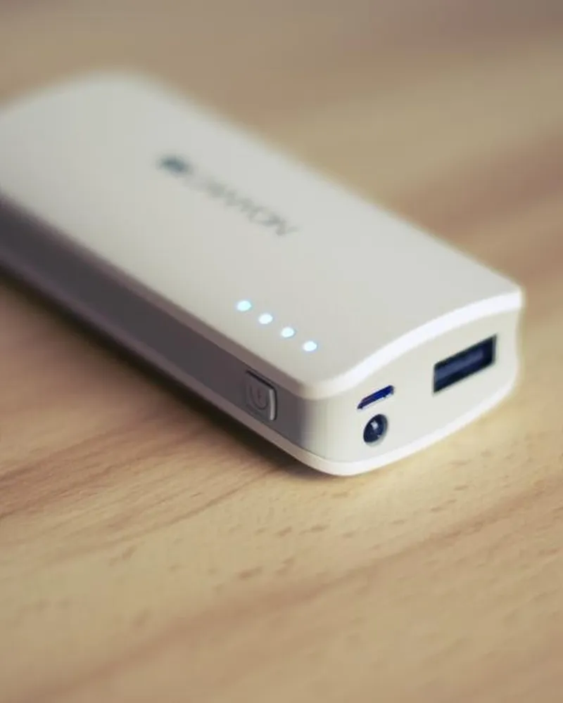 Illustrative photo of power bank, not the exact Amazon Basics Power Bank 20,000mAh 22.5W