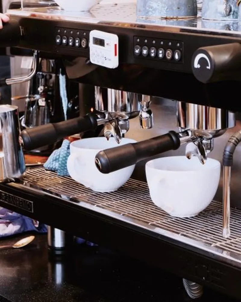 Illustrative photo of a espresso machine, not the exact Breville Barista Express