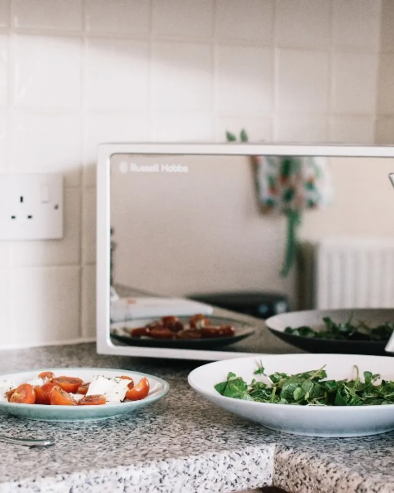 Illustrative photo of a microwave, not the exact Panasonic HomeChef 4-in-1 (NN-CD87KS)