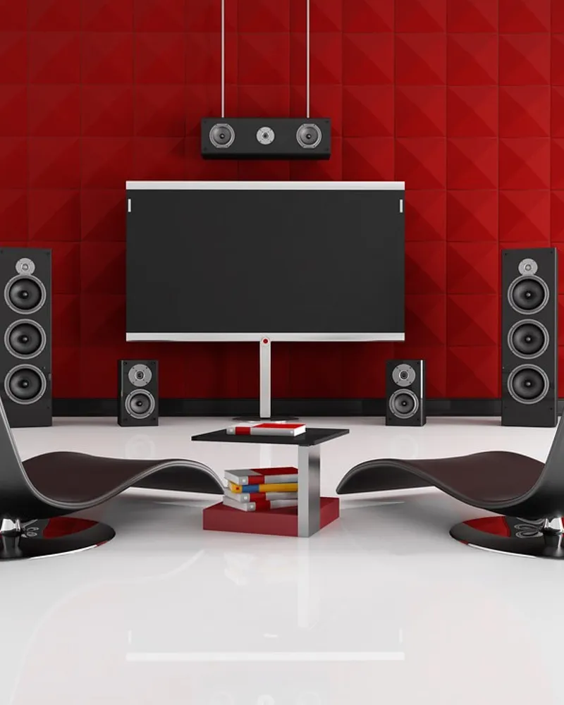 Illustrative photo of a home audio, not the exact Bose Lifestyle Ultra Soundbar